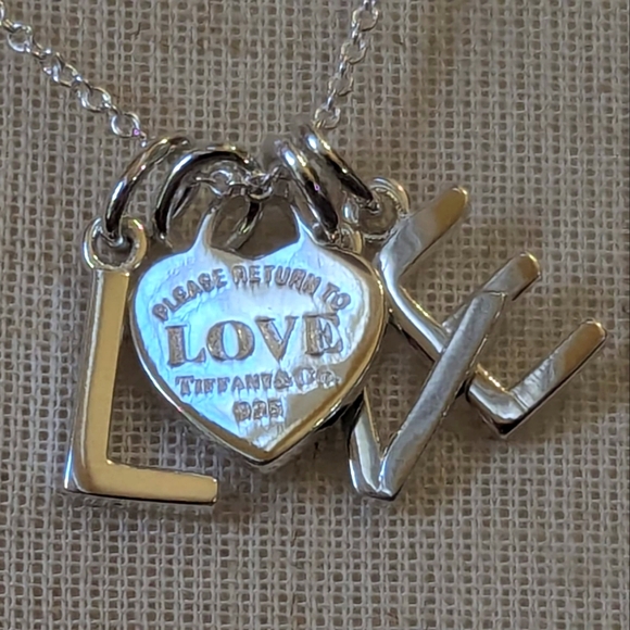 Tiffany & Co. Silver  Love  Heart Necklace - Picture 8 of 15